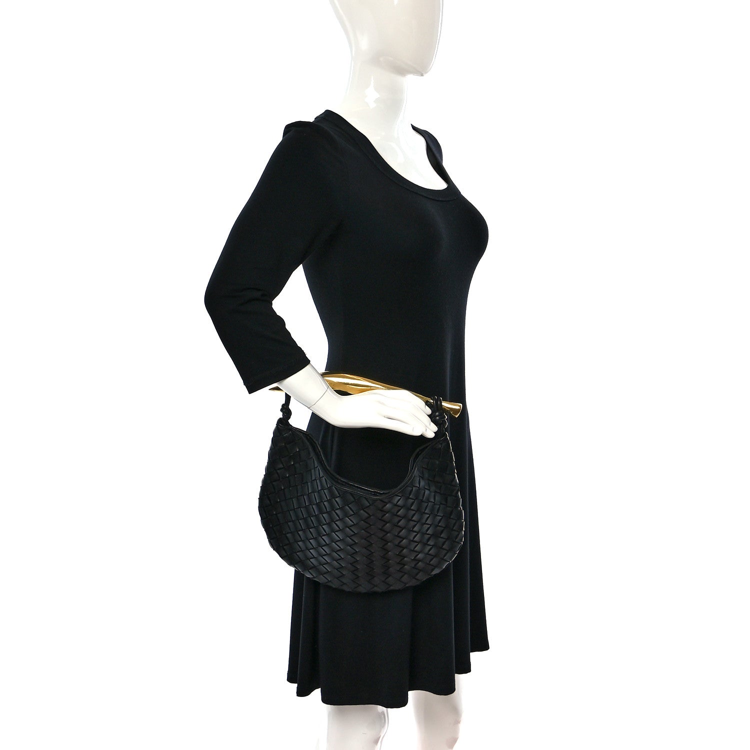 Bottega Veneta Nappa Intrecciato Sardine Bag Black 2 of 9