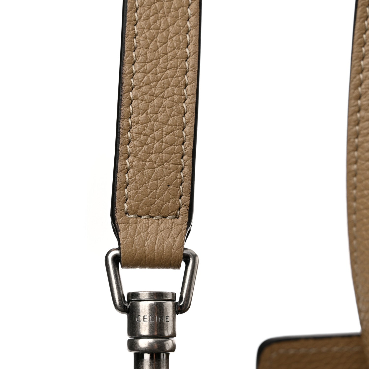 Celine Drummed Calfskin Nano Luggage Dune 13 of 14