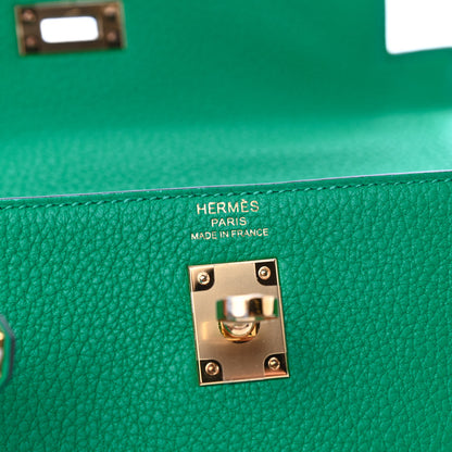 Hermes Togo Kelly Retourne 25 Menthe 18 of 36