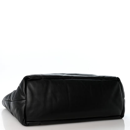 Saint Laurent Lambskin Wide Puffer Tote Black 4 of 10