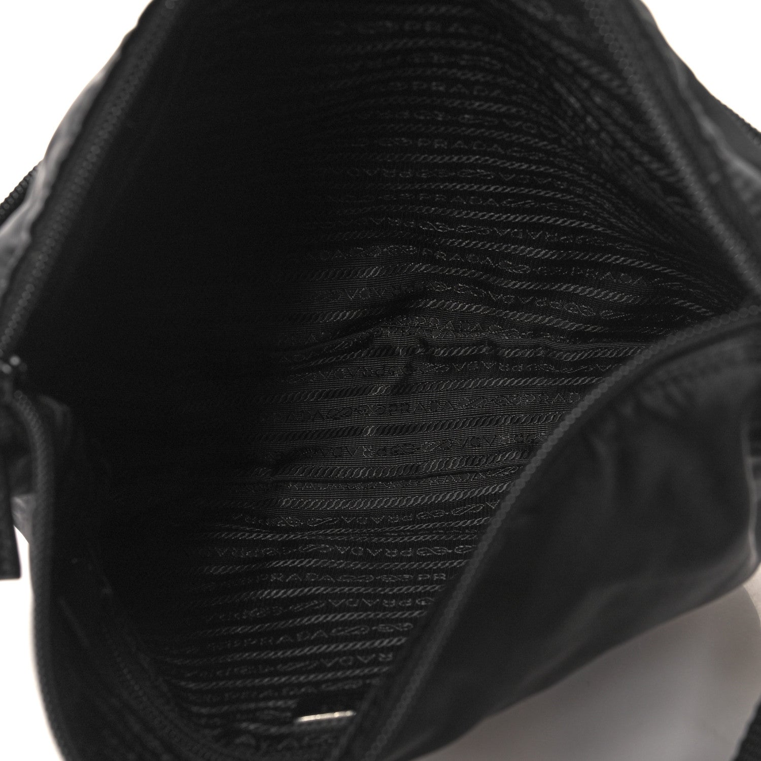 Prada Tessuto Nylon Messenger Bag Black 5 of 9