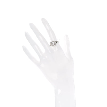 Christian Dior Crystal Logo Ring 7 Silver 2 of 4