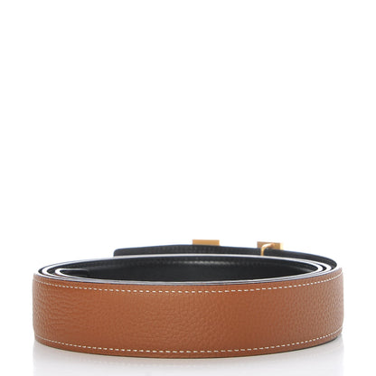 Hermes Box Togo 32mm H Belt 115 Black Gold 3 of 10
