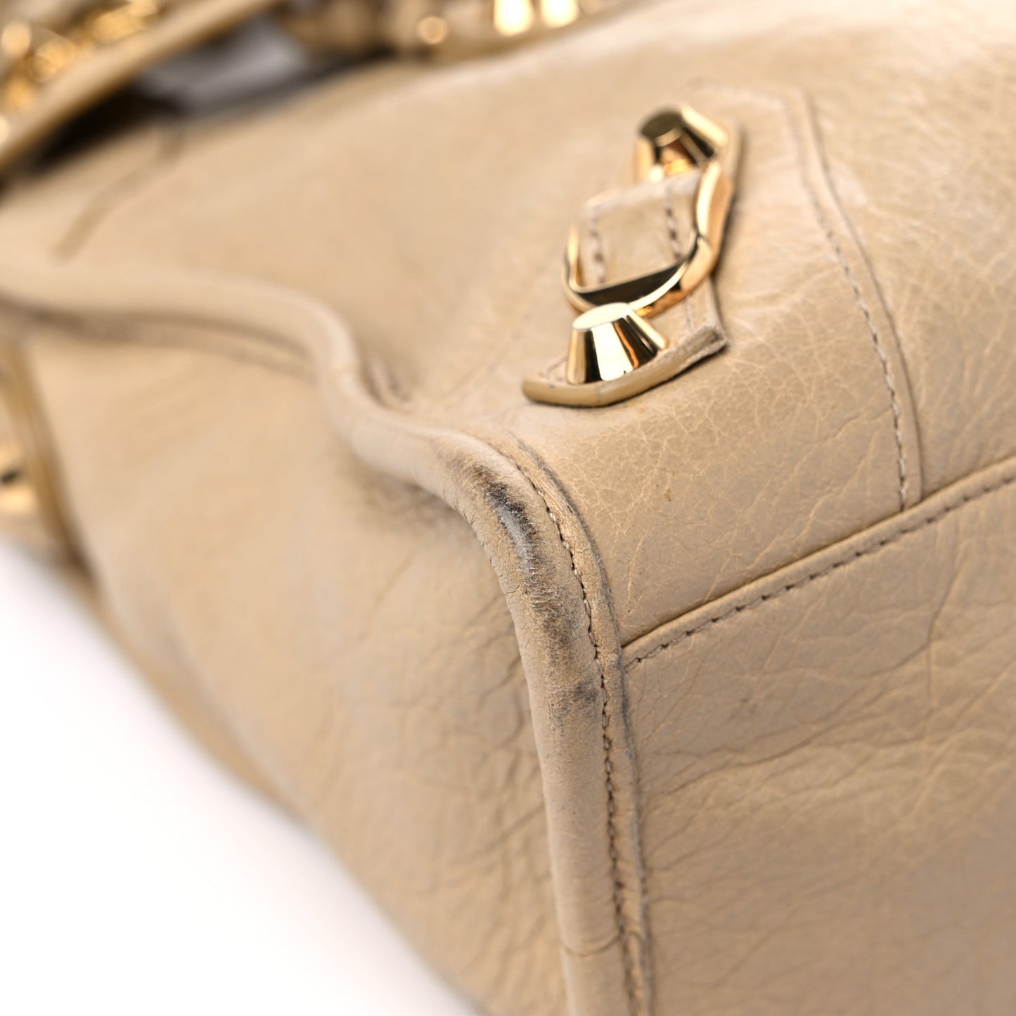 Agneau Classic Gold Hardware S City Beige Sable