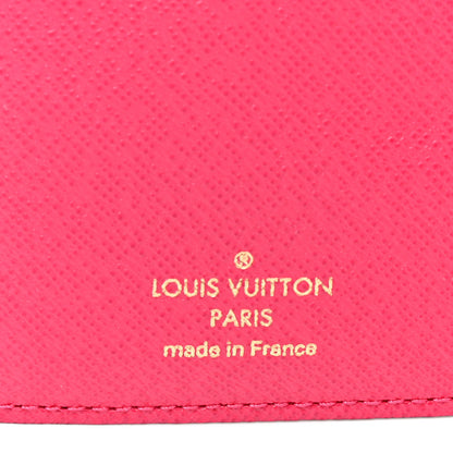 Louis Vuitton Monogram My LV Heritage Small Ring Agenda Cover Fuchsia Bleu Marine 4 of 4