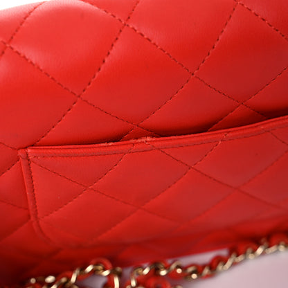 Chanel Lambskin Quilted Wallet On Chain WOC Red 21 of 21