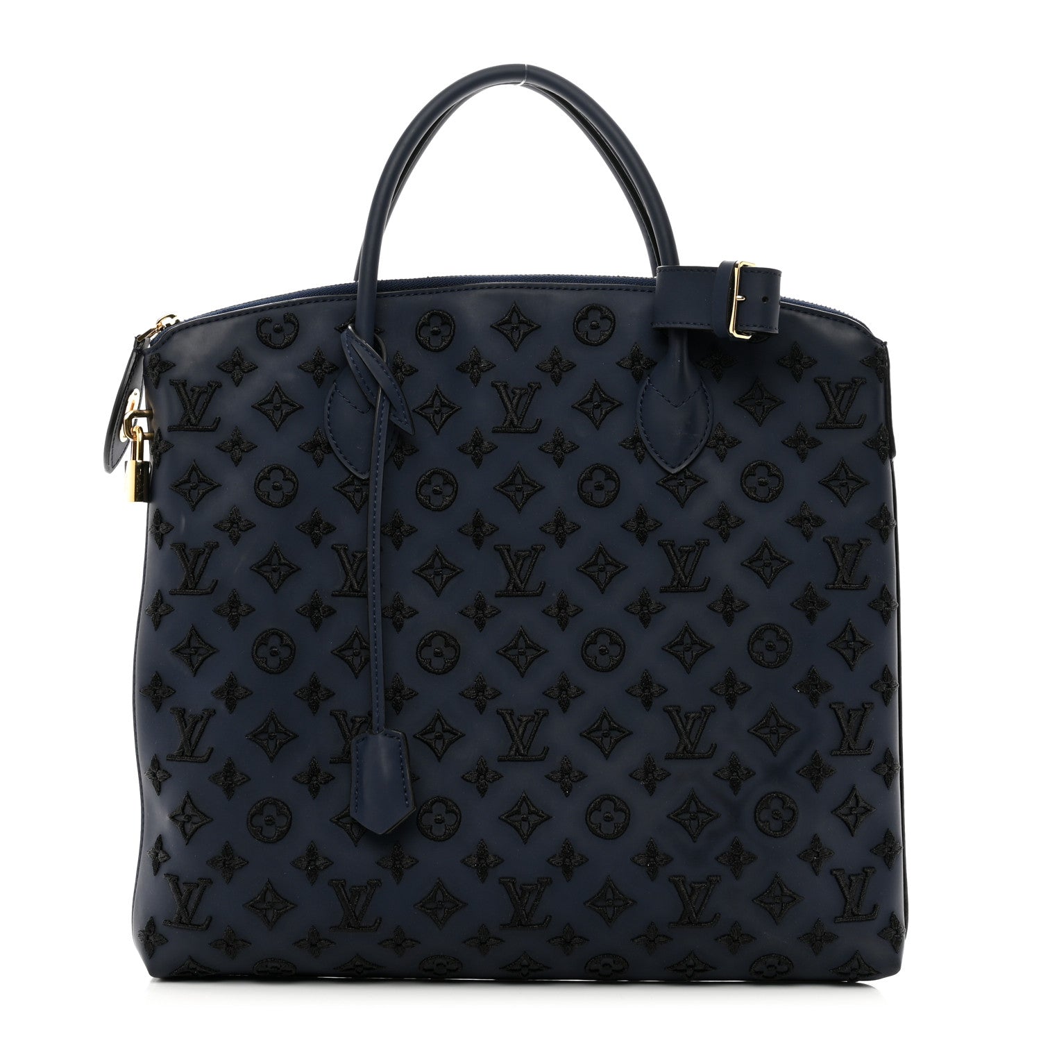 Louis Vuitton Monogram Addiction Vertical Lockit MM Blue 1 of 10