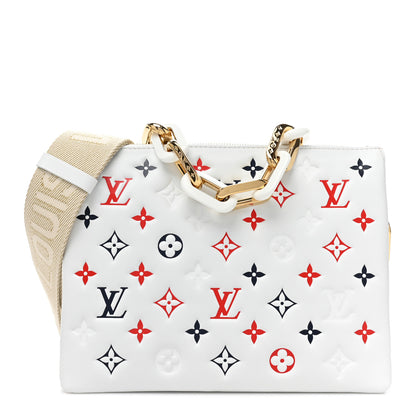 Louis Vuitton Lambskin Embossed Monogram LV H32 PM White 1 of 10