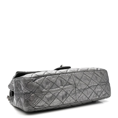 Chanel Metallic Aged Calfskin Quilted 2.55 Reissue 226 Flap Dark Silver 4 of 14