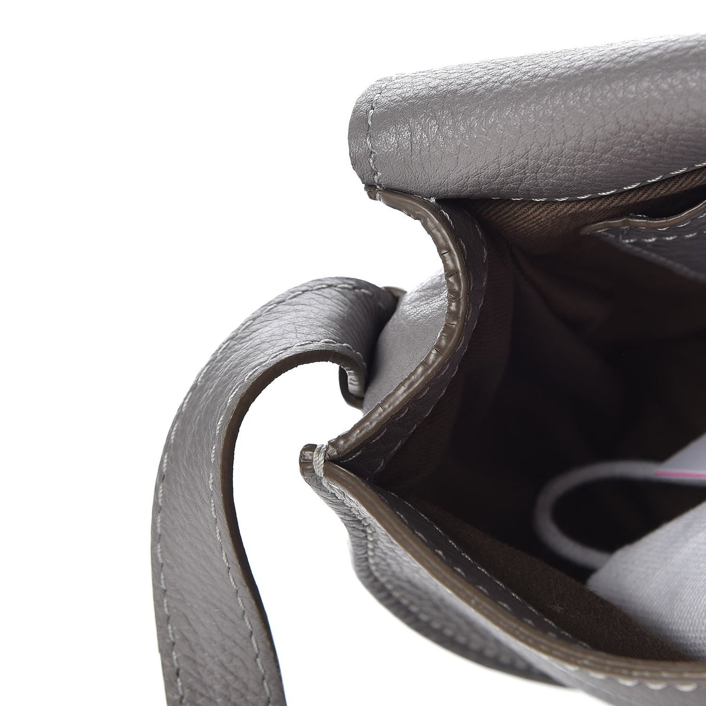 Calfskin Mini Marcie Round Crossbody Bag Cashmere Grey