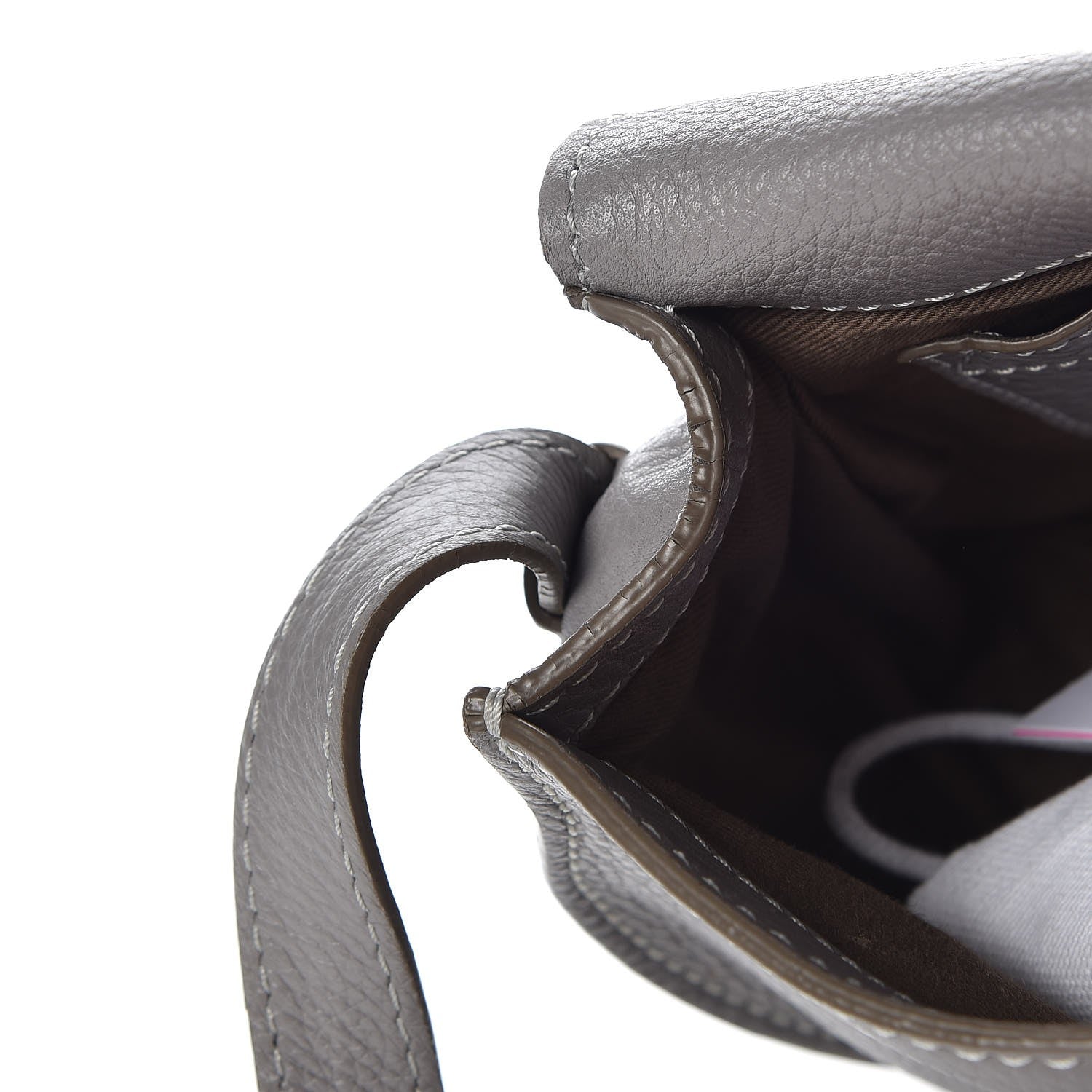 Chloe Calfskin Mini Marcie Round Crossbody Bag Cashmere Grey 11 of 11