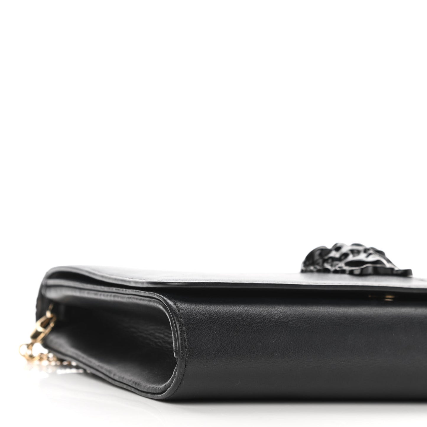 Vitello Palazzo Medusa Evening Clutch Bag Black