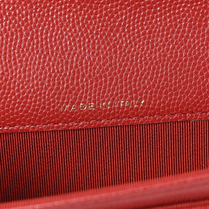 Chanel Caviar Quilted Flap Card Holder Wallet Red 7 of 9