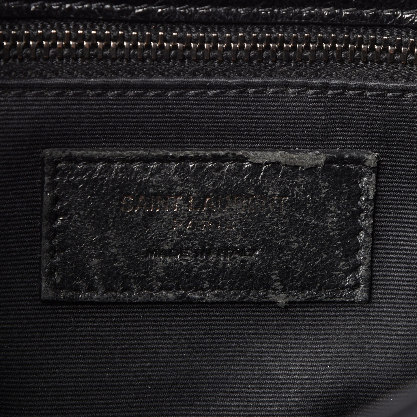Crinkled Calfskin Matelasse Monogram Medium Niki Chain Satchel Black