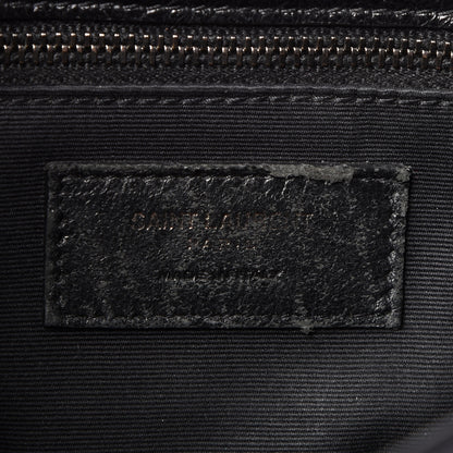 Saint Laurent Crinkled Calfskin Matelasse Monogram Medium Niki Chain Satchel Black 4 of 10