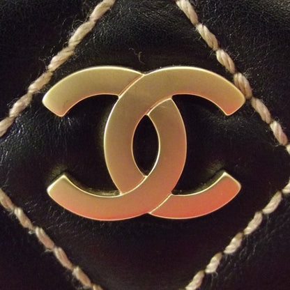 Chanel Leather Diamond Stitch Surpique Bag Black 12 of 12