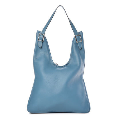 Hermes Taurillon Clemence Massai PM Blue Jean 1 of 11