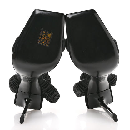 Saint Laurent Crepe Satin Pam 110 Sandals 37 Black 6 of 8
