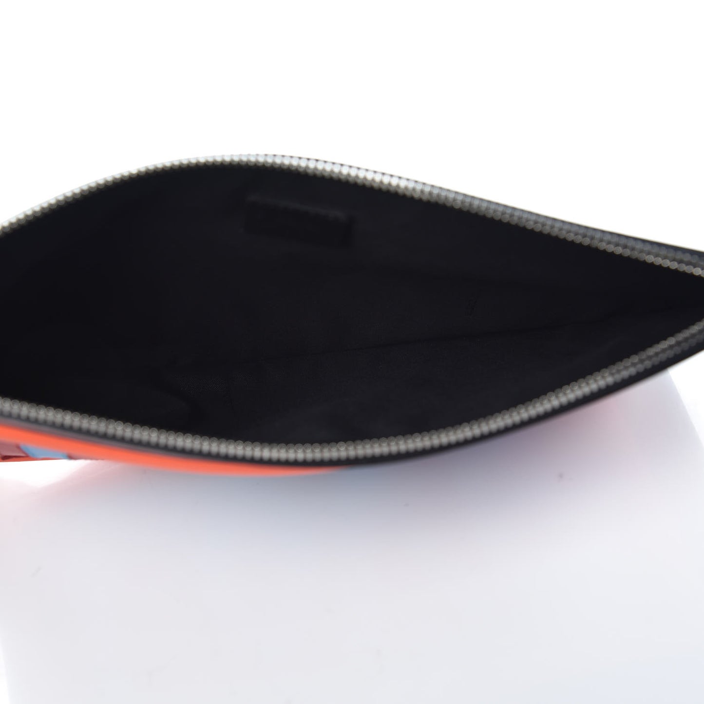 Vitello Century Vocabulary Love Inlaid Pouch Black Multicolor