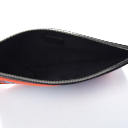 Fendi Vitello Century Vocabulary Love Inlaid Pouch Black Multicolor 5 of 10