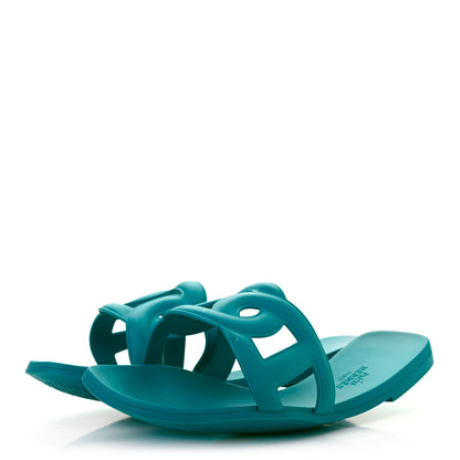 Hermes Rubber Aloha Sandals 37 Bleu Vif 3 of 6
