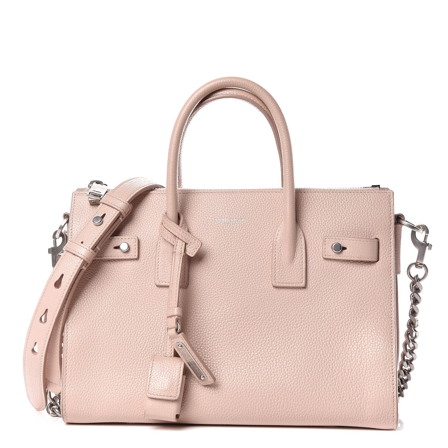 Saint Laurent Grained Calfskin Baby Sac De Jour Souple Rose 1 of 14