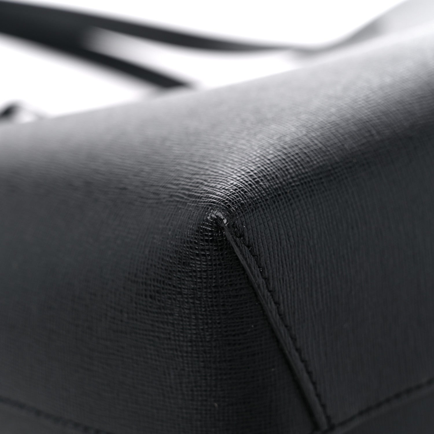 Mansur Gavriel Saffiano Large Shopping Tote Black Flamma 8 of 17