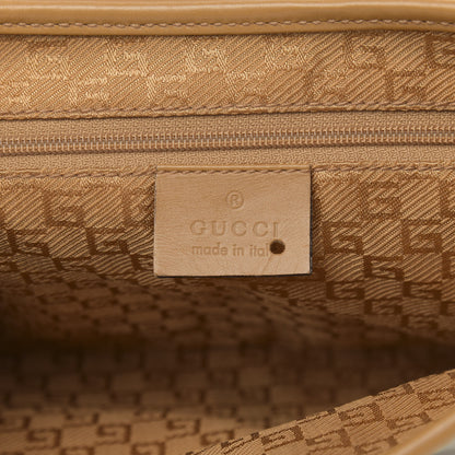 Gucci Suede Calfskin Bamboo Handle Jackie O Hobo Beige 6 of 15