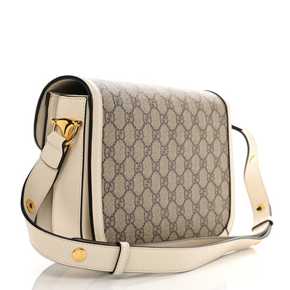 Gucci GG Supreme Monogram Horsebit 1955 Shoulder Bag Beige Mystic White 3 of 11