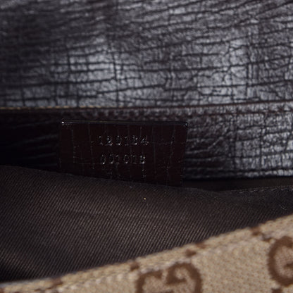 Gucci Monogram Horsebit Clutch Dark Brown 7 of 7