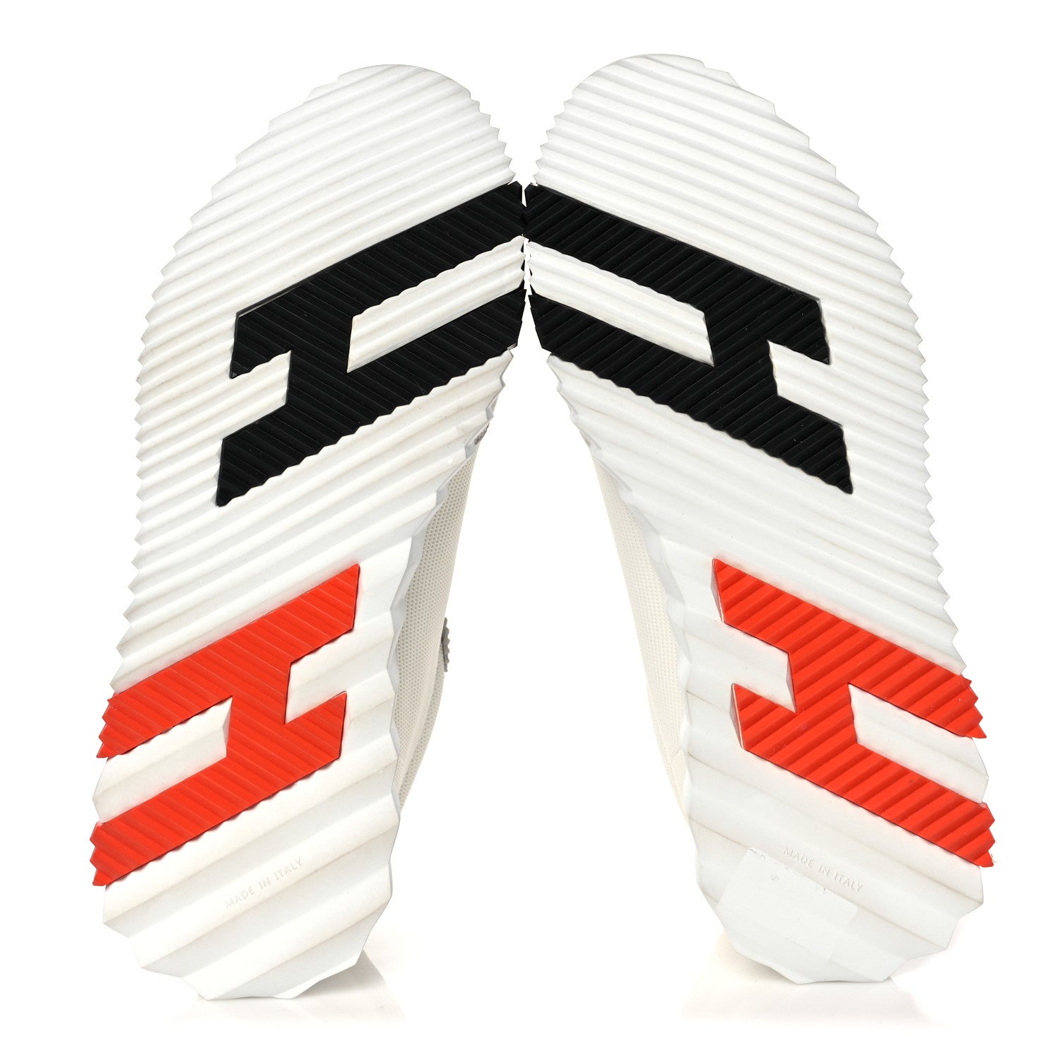 Hermes Technical Canvas Suede Goatskin Bouncing Sneakers 40 White Orange 5 of 9