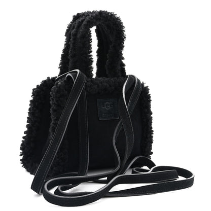 Telfar X UGG Suede shearling Small Shopping Bag Black 3 of 9
