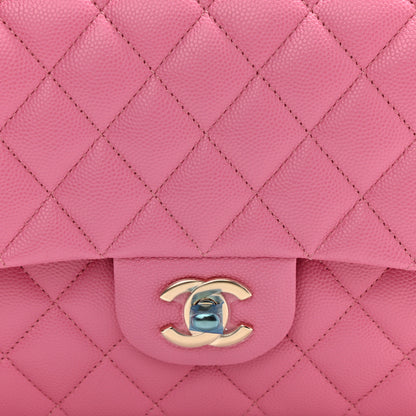 Chanel Caviar Quilted Medium Double Flap Pink 8 of 11