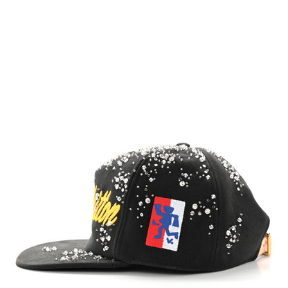 Louis Vuitton Crystal Jacquard Embroidered Cap M Black 5 of 9