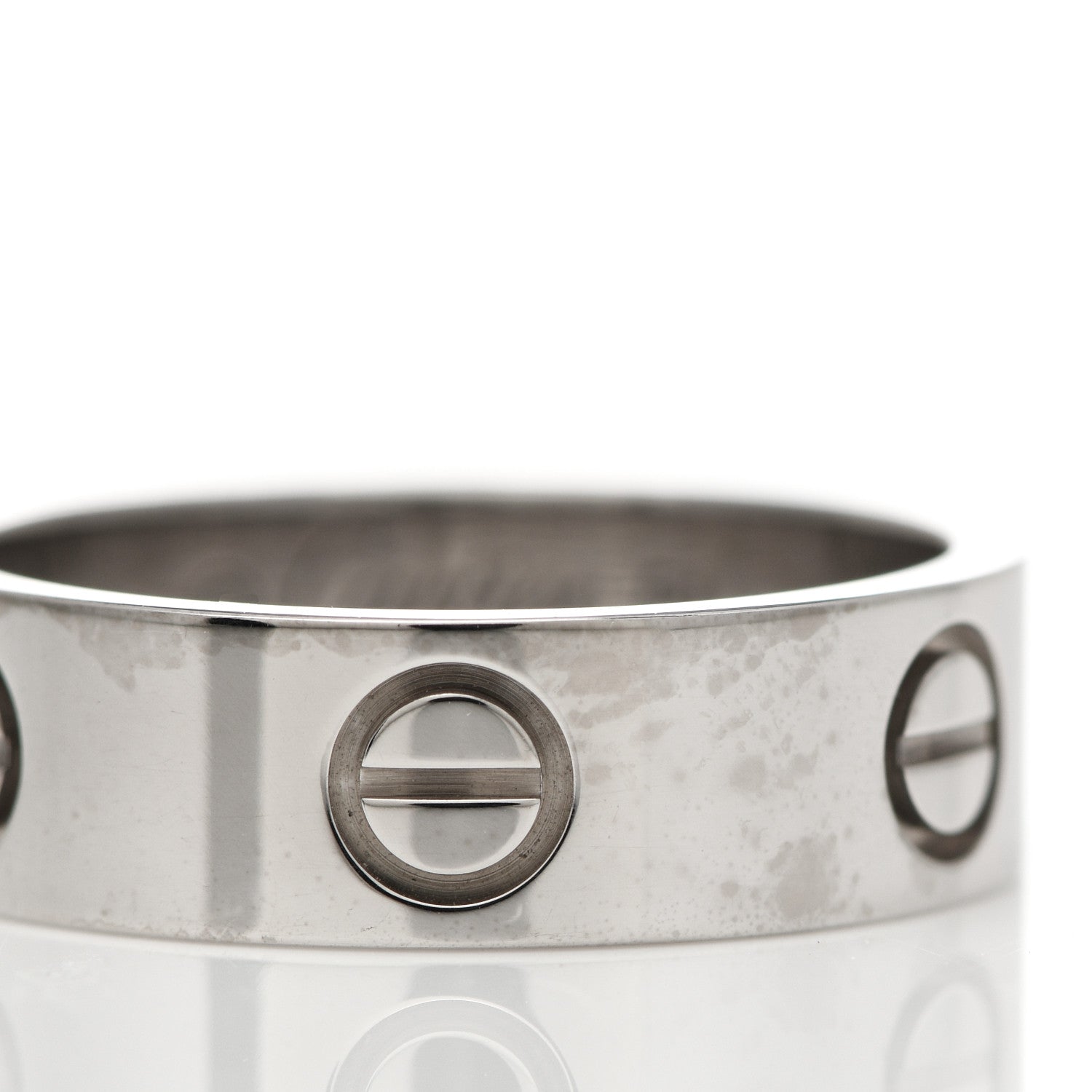 Cartier 18K White Gold 5.5mm LOVE Ring 51 5.75 5 of 5
