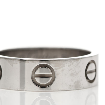 Cartier 18K White Gold 5.5mm LOVE Ring 51 5.75 5 of 5