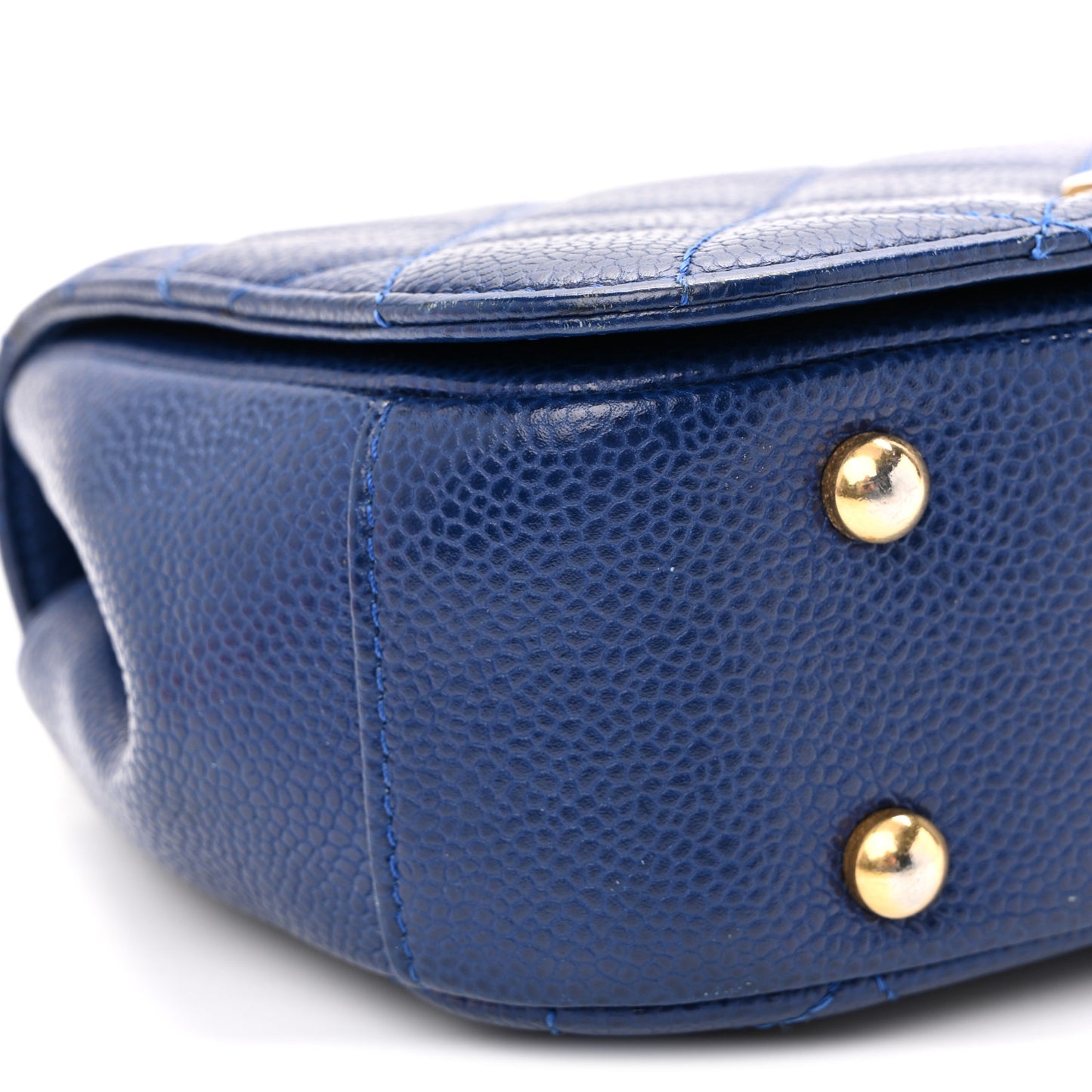 Caviar Mini Carry Around Flap Bag Blue