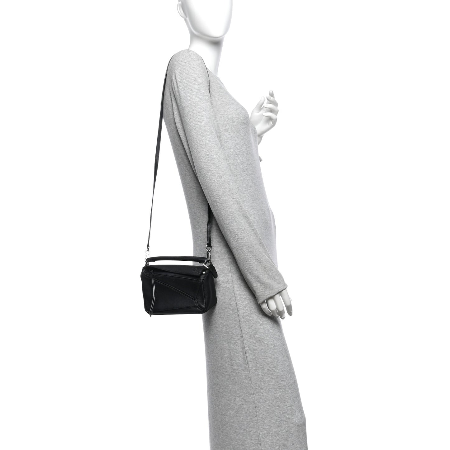 Calfskin Mini Puzzle Edge Bag Black