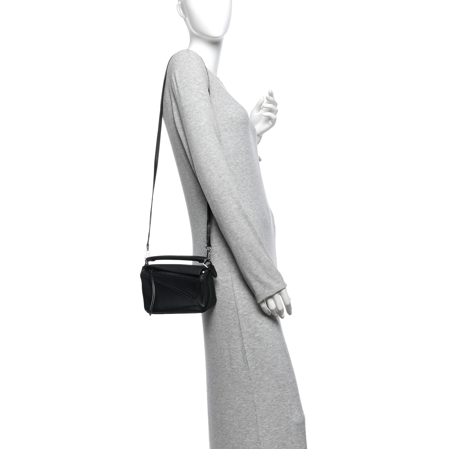 Loewe Calfskin Mini Puzzle Edge Bag Black 2 of 10