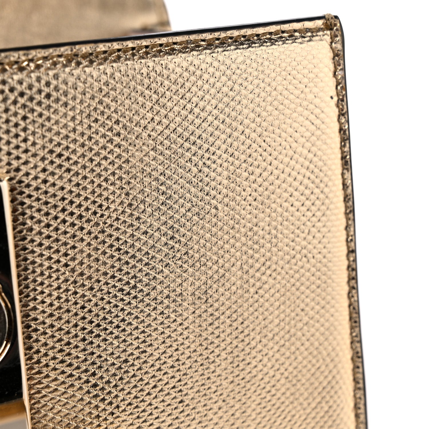 Valentino Garavani Metallic Snakeskin Small VSling Shoulder Bag Gold 9 of 11