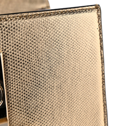 Valentino Garavani Metallic Snakeskin Small VSling Shoulder Bag Gold 9 of 11