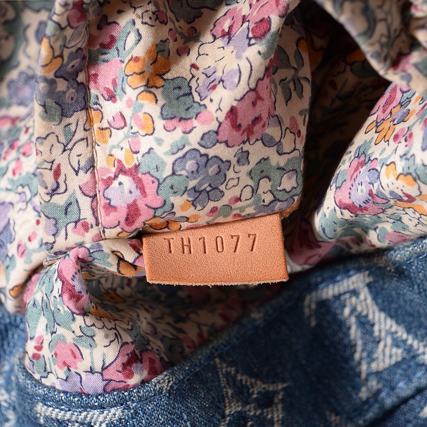 Denim Patchwork Posty Messenger Bag Blue