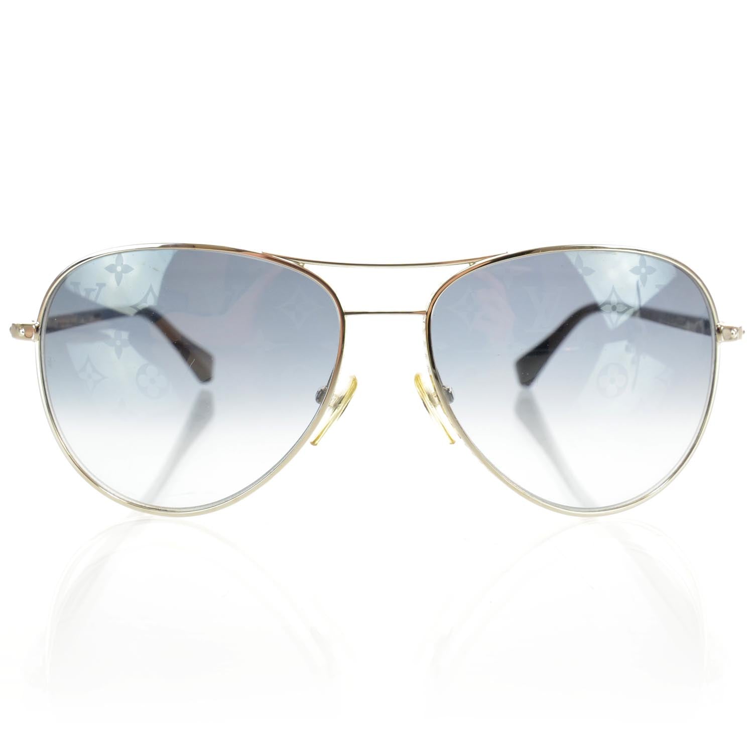 Louis Vuitton Monogram Conspiration Pilote Sunglasses Z0165U Argent 2 of 7