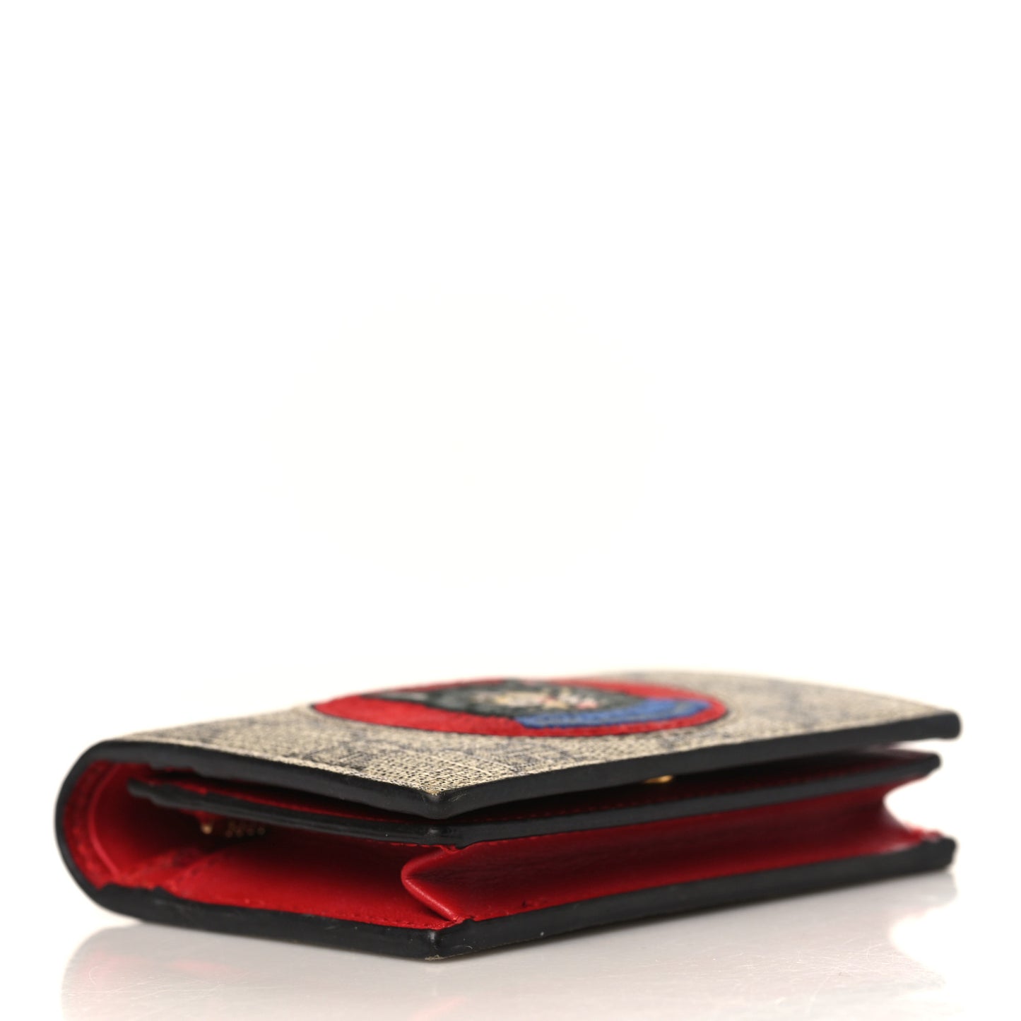 Soft GG Supreme Monogram Mystic Cat Card Case Wallet