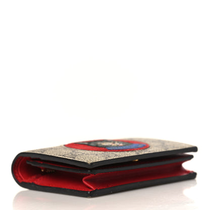 Gucci Soft GG Supreme Monogram Mystic Cat Card Case Wallet 4 of 7