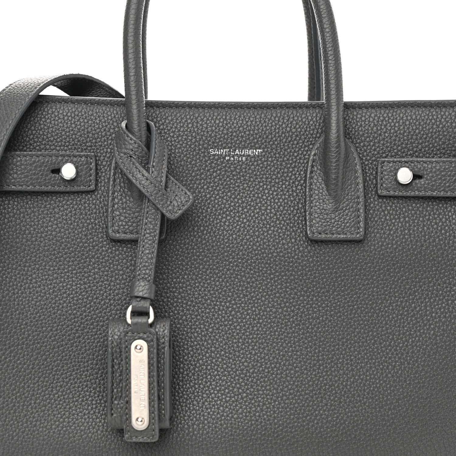 Saint Laurent Grained Calfskin Baby Sac De Jour Souple Storm 7 of 10