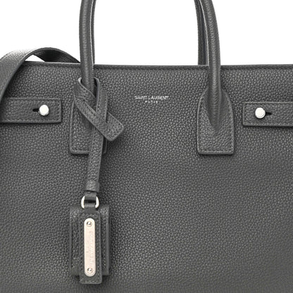 Saint Laurent Grained Calfskin Baby Sac De Jour Souple Storm 7 of 10