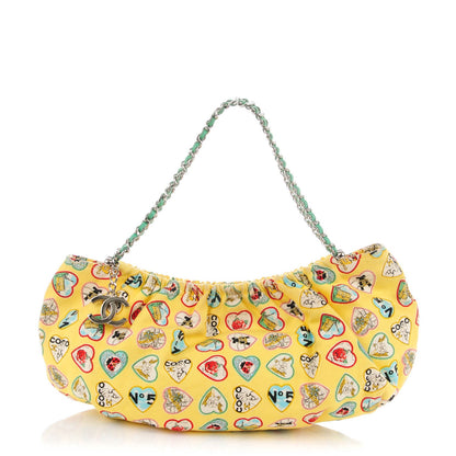 Chanel Canvas Coco Hearts Shoulder Bag Yellow 1 of 7