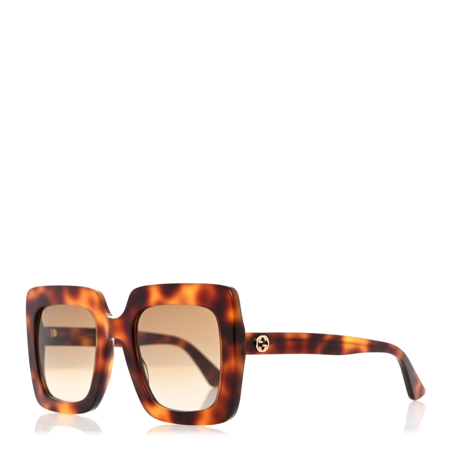 Acetate Oversize Sunglasses GG0328S Havana Brown
