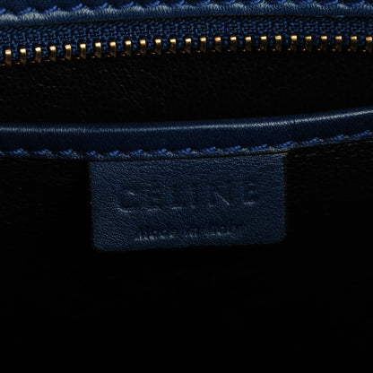Celine Smooth Calfskin Nano Luggage Ocean Blue 7 of 9
